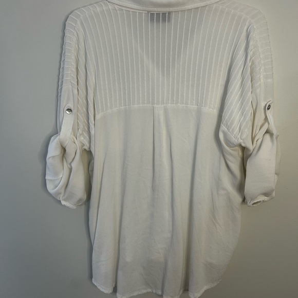 Vici Too Good For You Button Down Ovwrsized Shirt White XS - Picture 9 of 10
